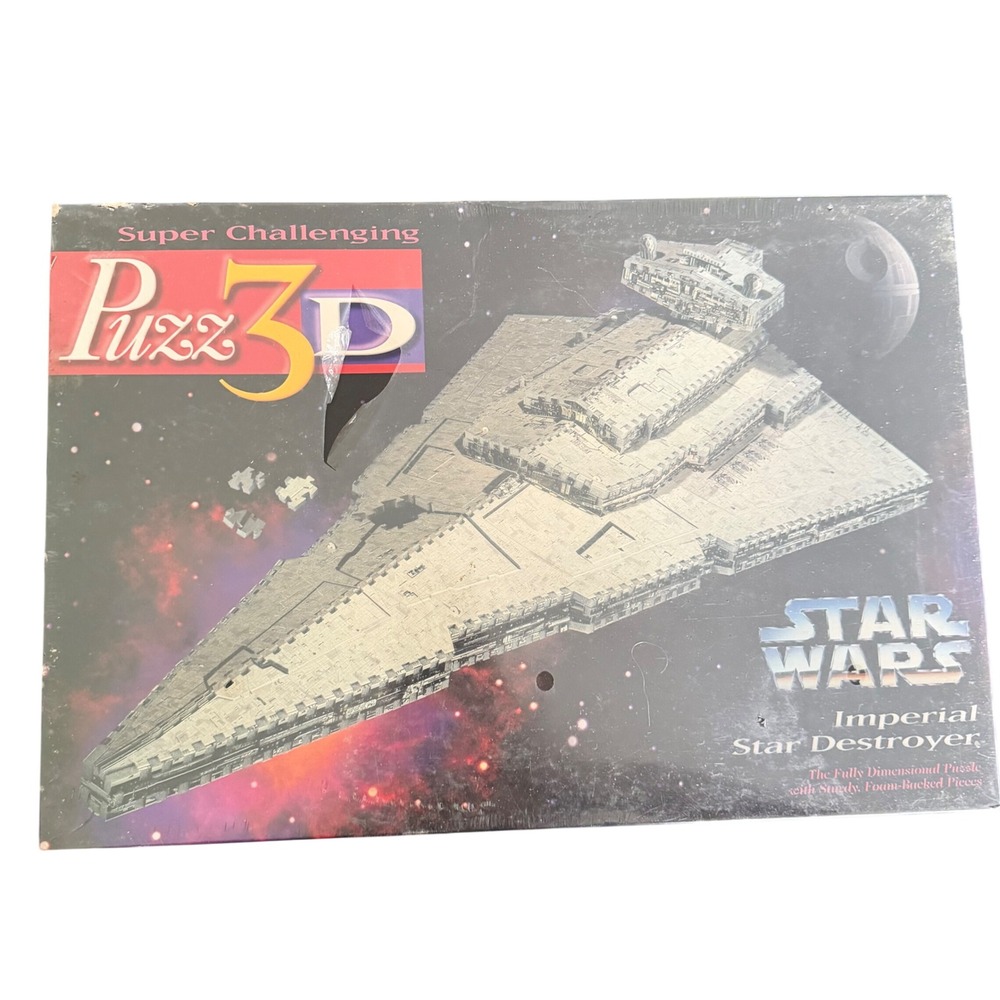 Star Wars Imperial Star Destroyer Puzz 3D Puzzle 823 Pieces Vintage 1996 Sealed
